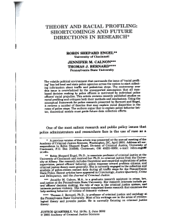 Theory and racial profiling: Shortcomings and future directions in