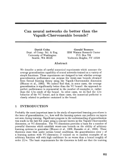 Can Neural Networks Do Better Than the Vapnik