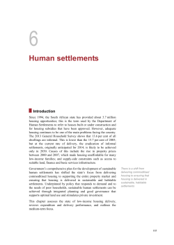 Human settlements - National Treasury