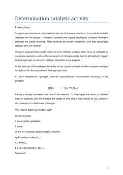 Determination catalytic activity