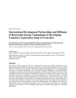 International Development Partnerships and Diffusion of