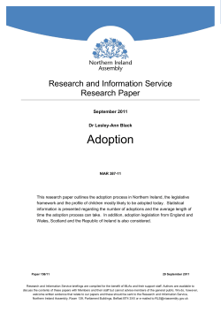 Adoption - NI Assembly
