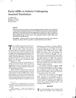 Early ABRs in Infants Undergoing Assisted Ventilation