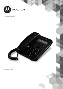Corded Telephone Model: CT202I