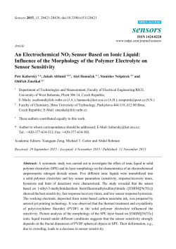 An Electrochemical NO2 Sensor Based on Ionic Liquid: Influence of