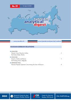 Russia`s Voice Heard in Serbia