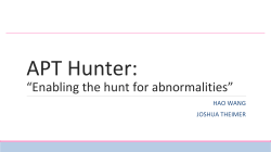 APT Hunter: &ldquo;Enabling the hunt for abnormalities&rdquo;