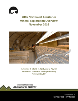 2016 Northwest Territories Mineral Exploration Overview: November