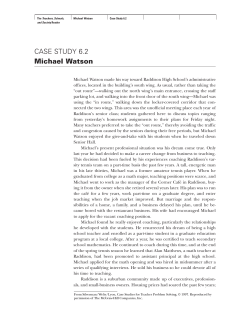 CASE STUDY 6.2 Michael Watson