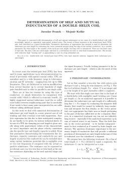 determination of self and mutual inductances of a double&ndash;helix coil