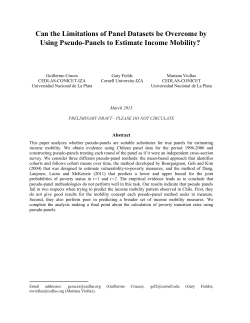 Can the Limitations of Panel Datasets be Overcome by Using