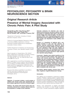 Presence of Mental Imagery Associated with Chronic Pelvic Pain: A