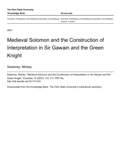 Medieval Solomon and the Construction of Interpretation in Sir
