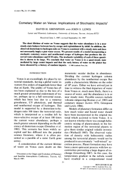 Cometary Water on Venus: Implications of