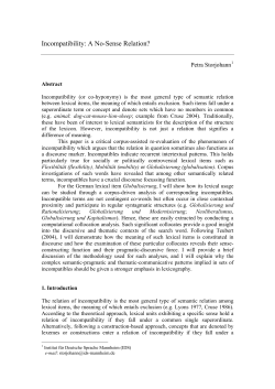 Incompatibility: A no-sense relation