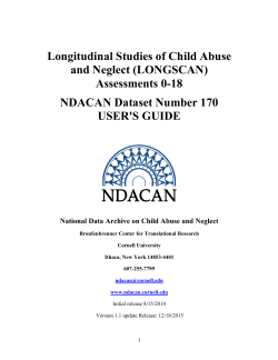 User`s Guide: Longitudinal Studies on Child Abuse and Neglect