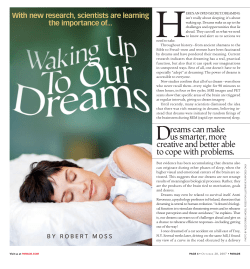 Dreams can make us smarter, more creative and better able to cope