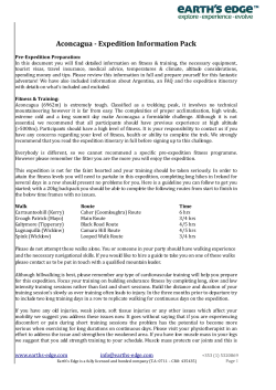 Aconcagua - Expedition Information Pack