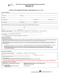 Housing Form - American Chemical Society
