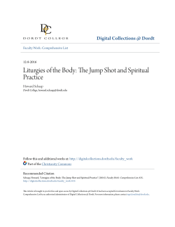 Liturgies of the Body: The Jump Shot and Spiritual Practice