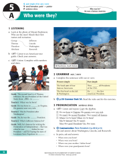 A Who were they? - My