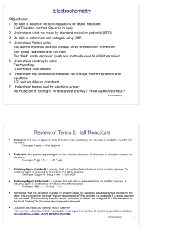 Chapter 20.1 - SRPs and Voltaic Cells
