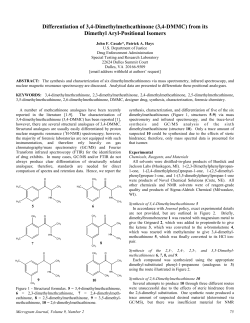 Differentiation of 3,4-Dimethylmethcathinone (3,4-DMMC)