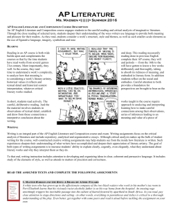 ap literature - Dartmouth High School