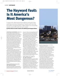 The Hayward Fault: Is It America`s Most Dangerous?