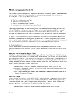Motifs: Imagery in Macbeth