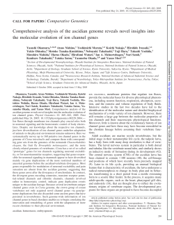 Comprehensive analysis of the ascidian genome reveals novel