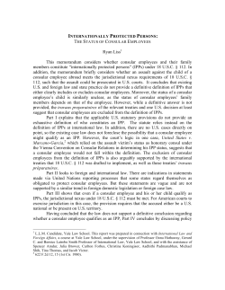 The Internationally Protected Persons