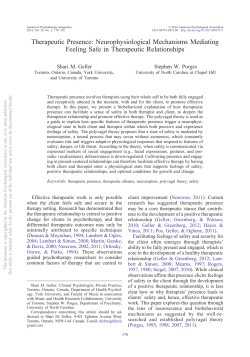 Therapeutic Presence