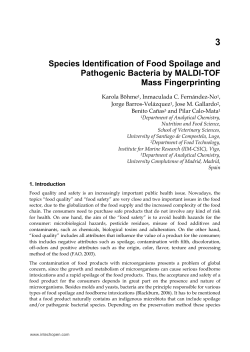 Species Identification of Food Spoilage and Pathogenic Bacteria by