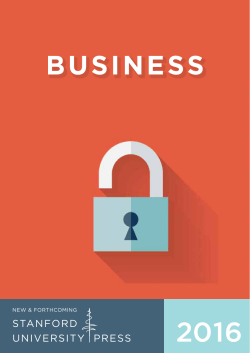 BUSINESS - Stanford University Press