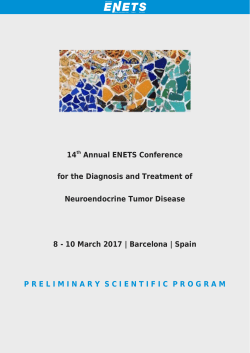 INCA/ENETS program! - the European Neuroendocrine Tumor Society