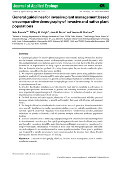 General guidelines for invasive plant management based on