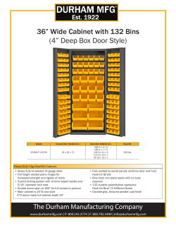 36&rdquo; Wide Cabinet with 132 Bins (4&rdquo; Deep Box Door Style)