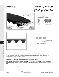 Super Torque Timing Belts