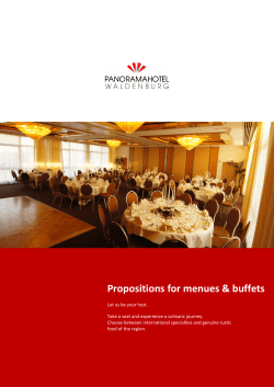 Menu and buffet suggestions