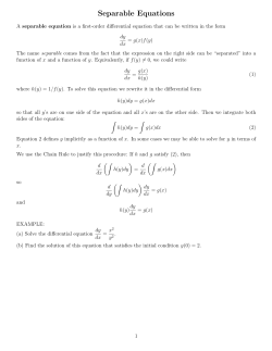Separable Equations