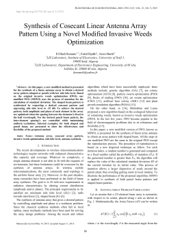 Synthesis of Cosecant Linear Antenna Array Pattern Using a Novel