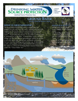 GROUND WATER - Lakehead Source Protection Plan