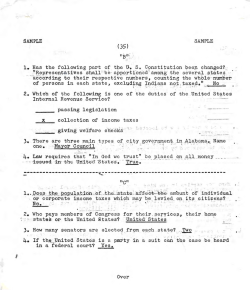 Alabama Literacy Test, circa mid