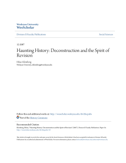 Haunting History: Deconstruction and the Spirit of