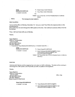 Tanya To Robert Doyle, David Dickinson Meekins/DC/USEPA/US _