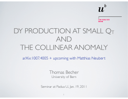 DY PRODUCTION AT SMALL QT AND THE COLLINEAR ANOMALY