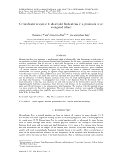 Groundwater response to dual tidal fluctuations in a peninsula or an