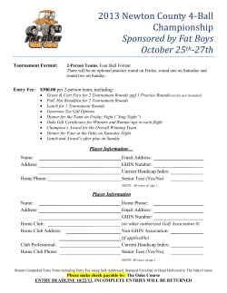 2013 Newton County 4-Ball Championship