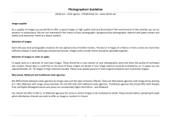 Photographers Guideline